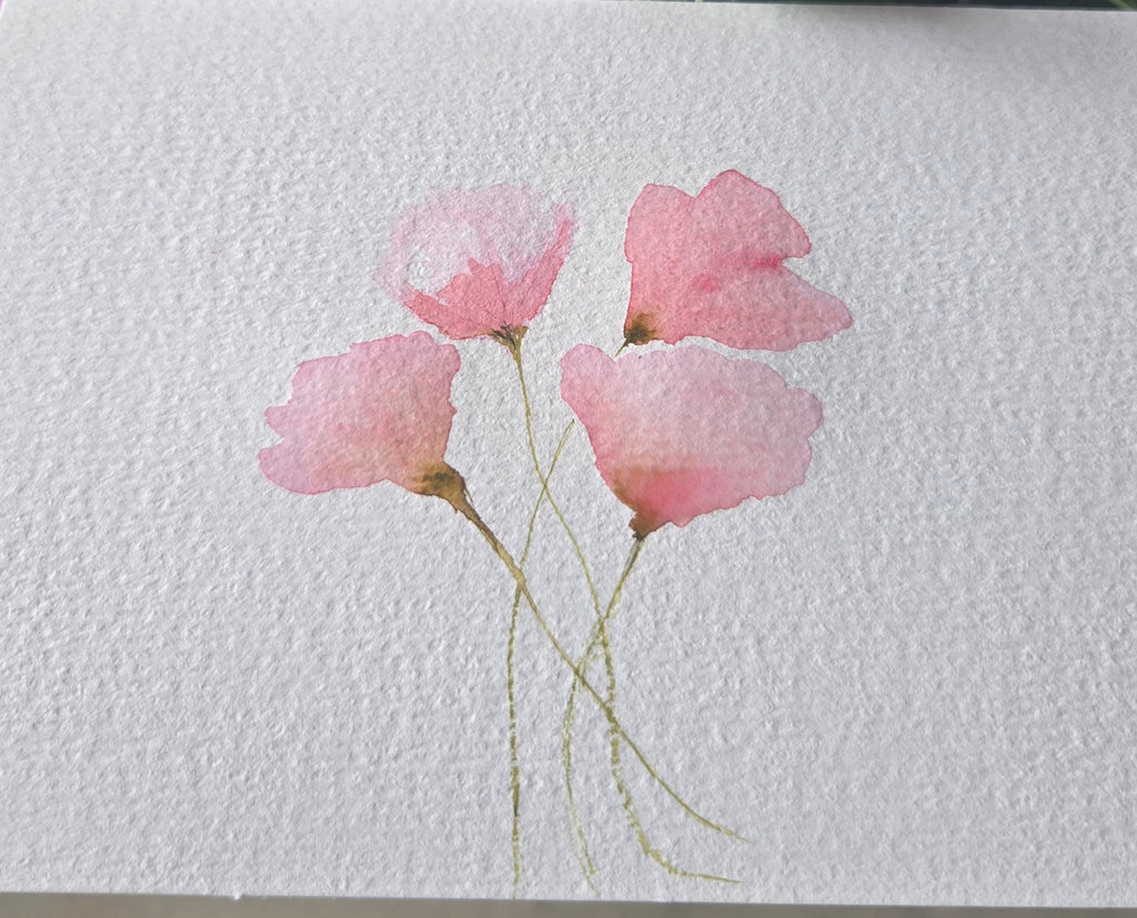Pink floral Card