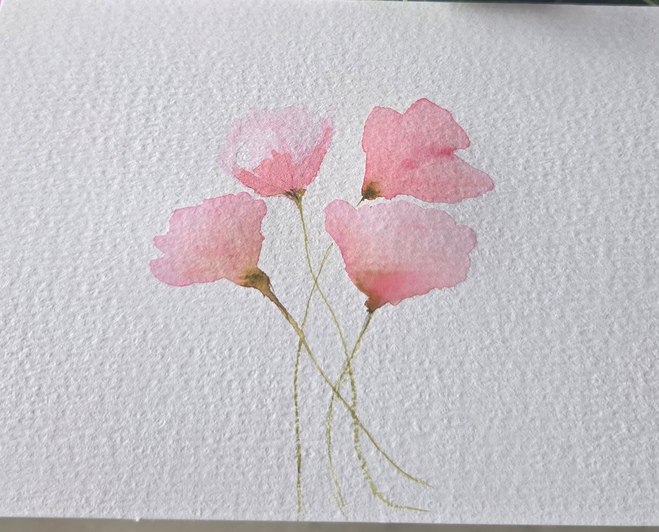 Pink floral Card