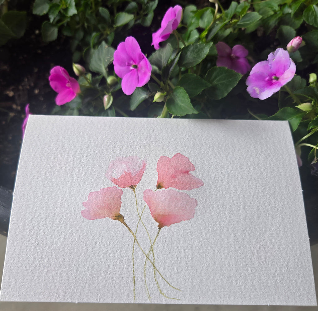 Pink floral Card