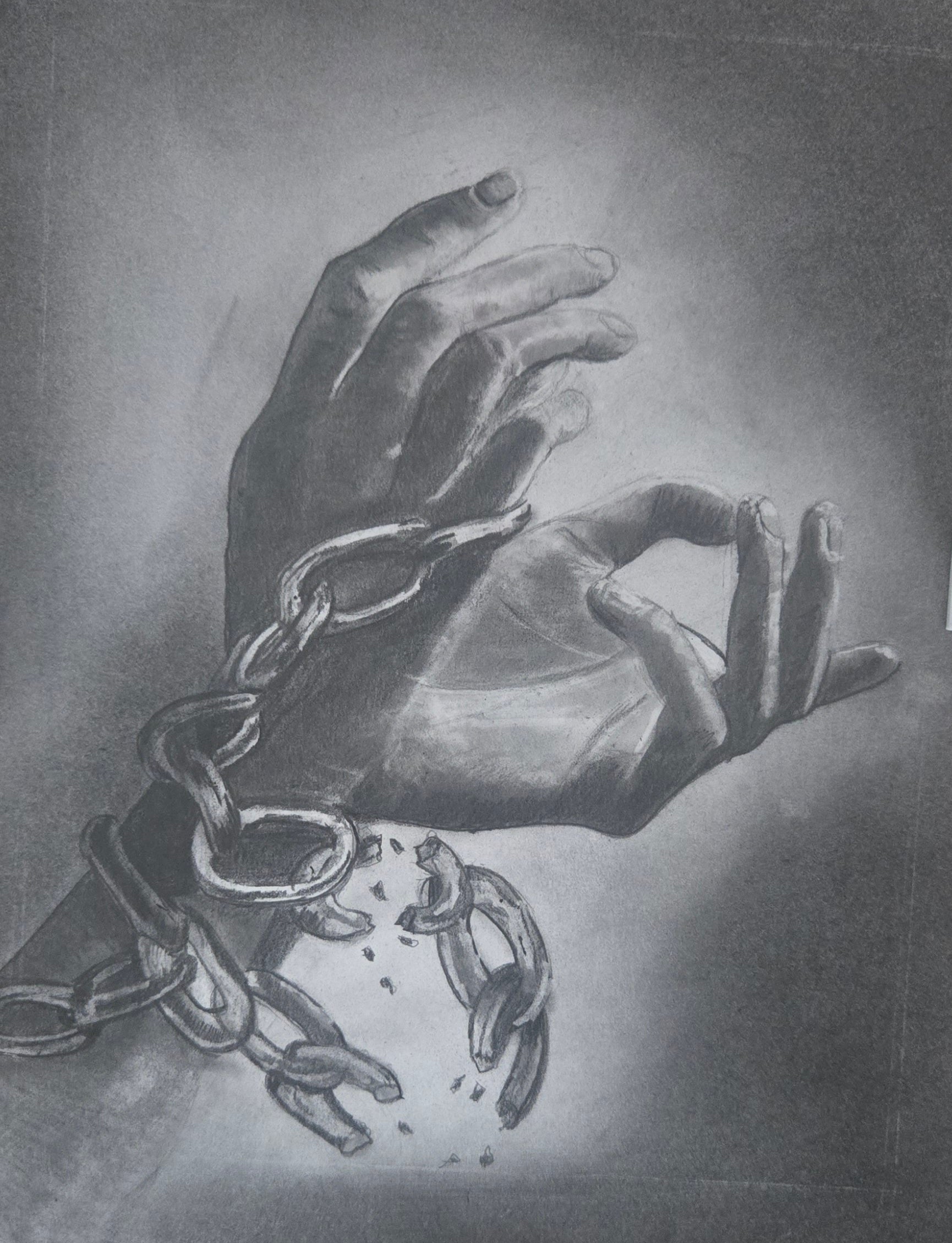 Breaking free from the Grips of Anxiety (Print) 11x17 inches